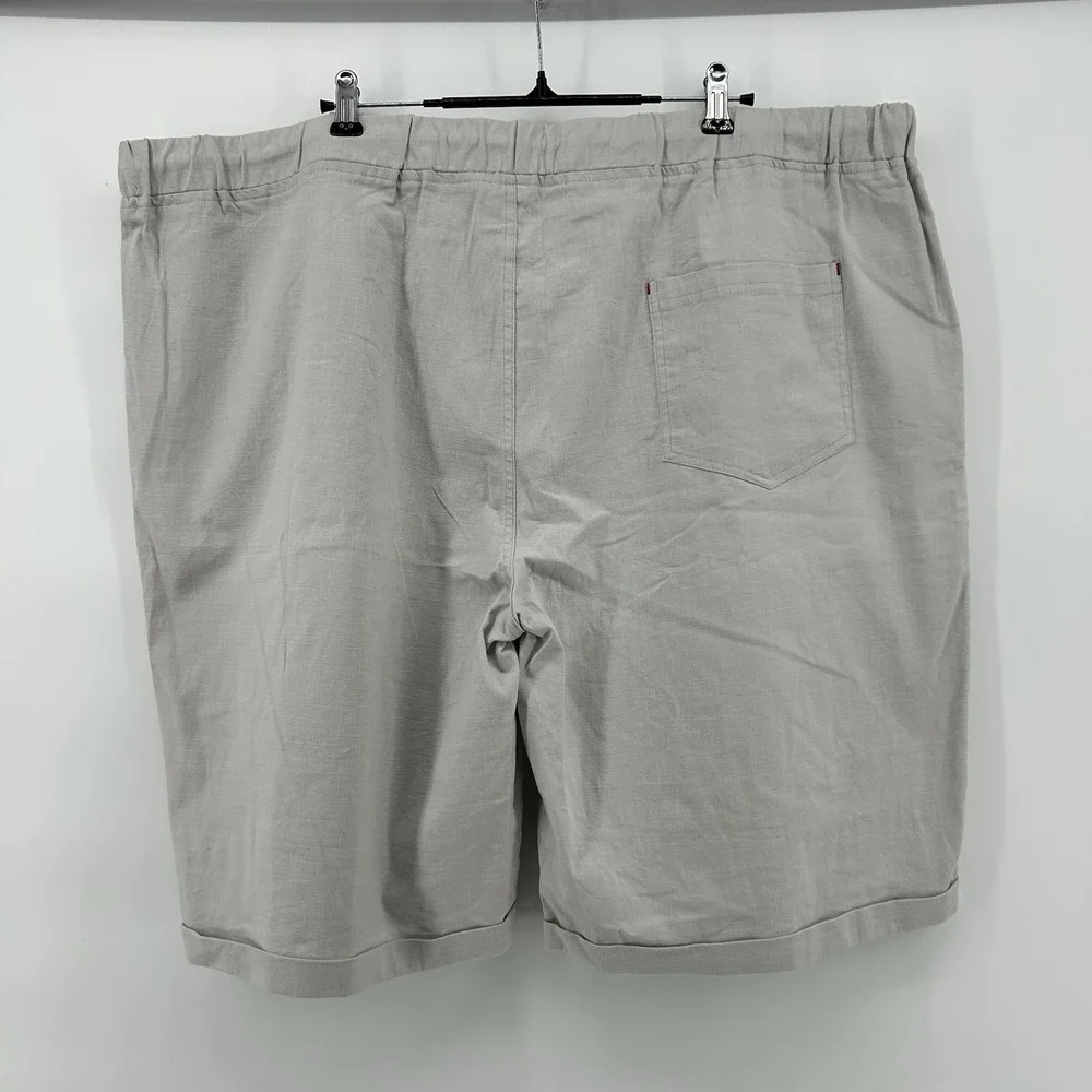 Sailwind Linen Blend Shorts Mens 2XL Tan Drawstring Beach Coastal Chino NWT
